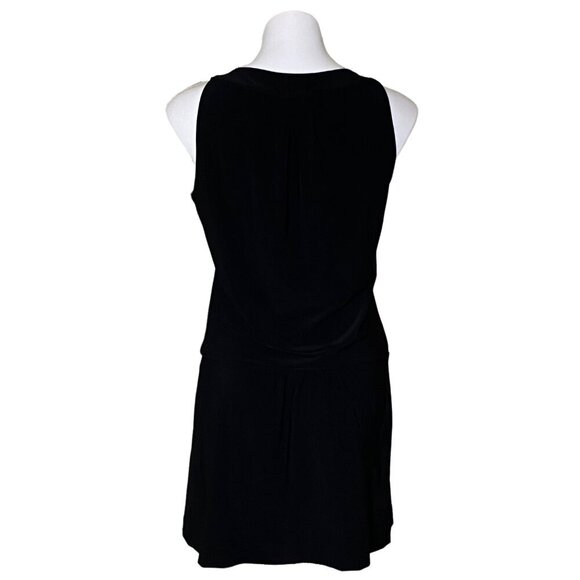 White House Black Market Black Beaded Mini Dress, Sleeveless Women's Size M - Picture 5 of 9